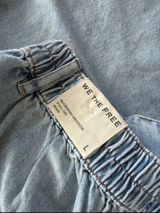 New Free People We The Free Blossom Pull-On Jeans Size L - Picture 8 of 10